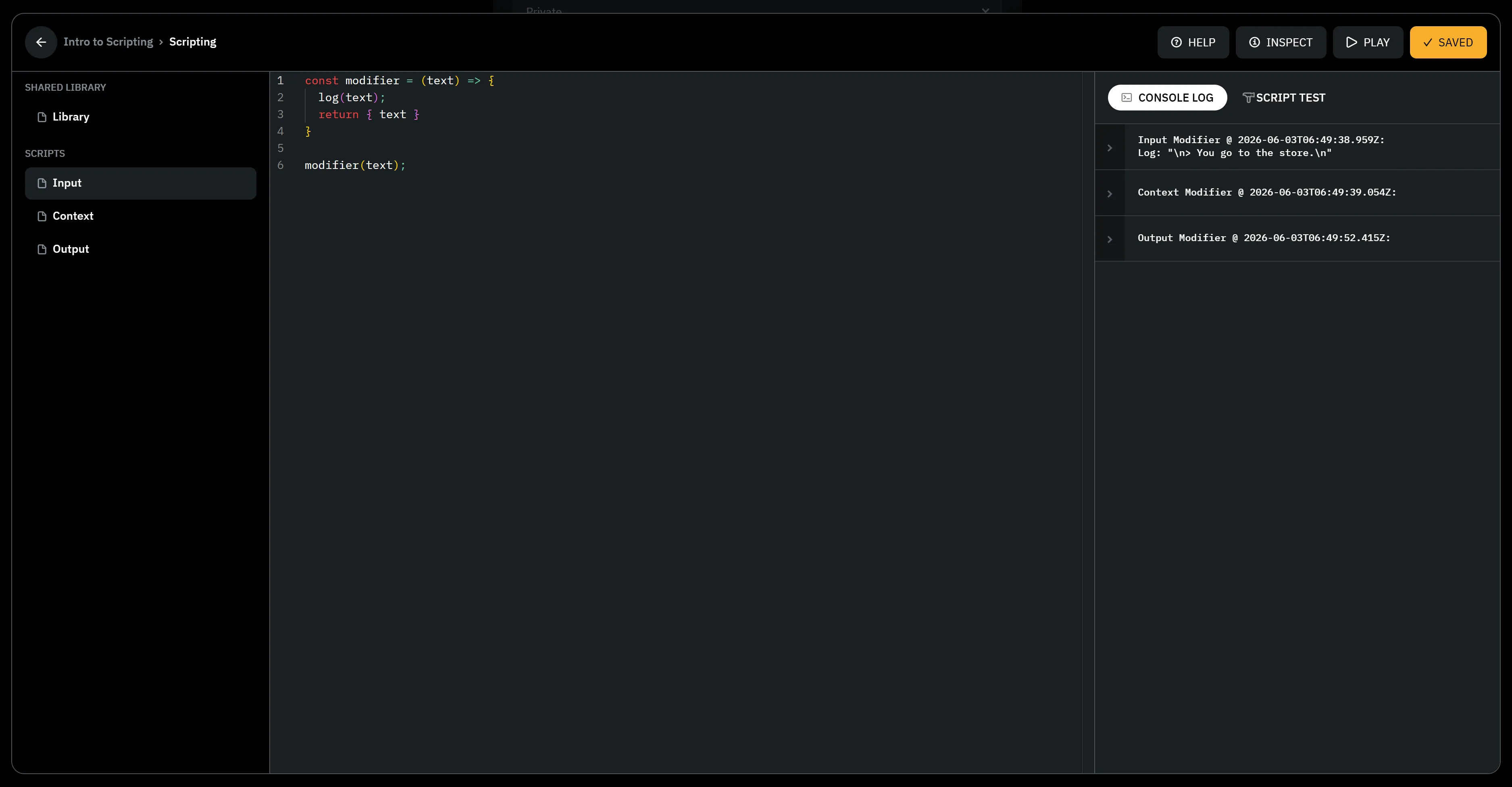 Console Log